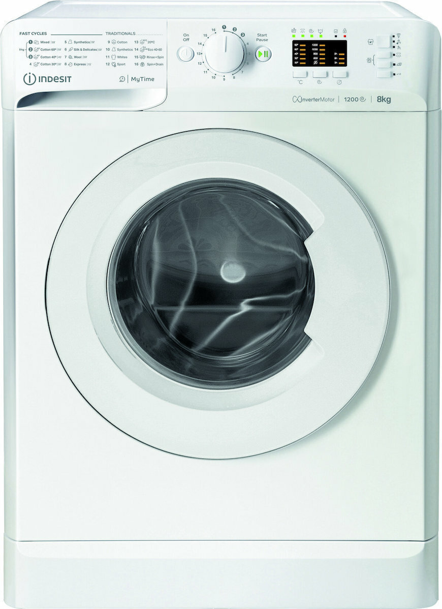 Indesit Πλυντήριο Ρούχων 8kg 1200 Στροφών MTWA 81283 W EE F158856