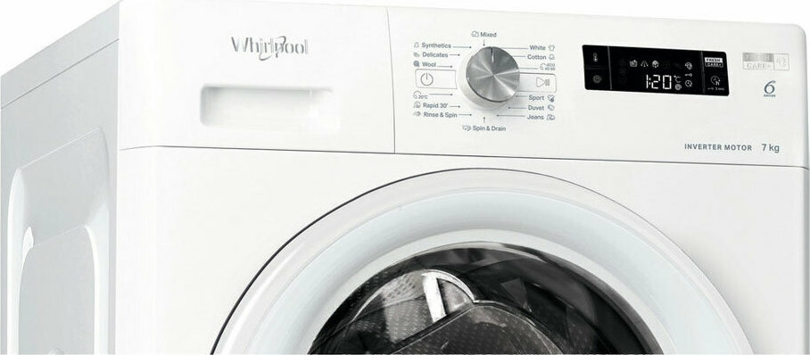 Whirlpool Πλυντήριο Ρούχων 7kg 1200 Στροφών FFS 7238 W EE