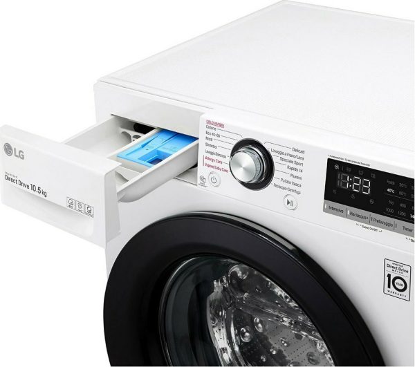 LG Πλυντήριο Ρούχων Inverter Direct Drive 10.5kg με Ατμό 1400 Στροφών F4WV310S6E