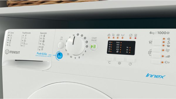 Indesit Πλυντήριο Ρούχων 6kg 1000 Στροφών BWSA 61051 W EU N F161672