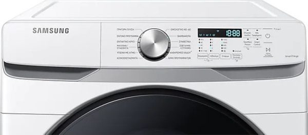 Samsung Πλυντήριο Ρούχων 18kg με Ατμό 1100 Στροφών WF18T8000GW/LV