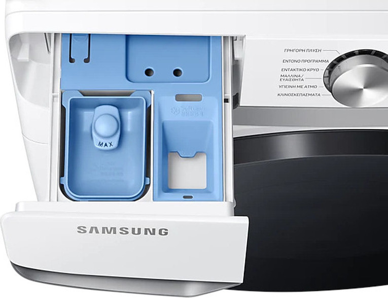 Samsung Πλυντήριο Ρούχων 18kg με Ατμό 1100 Στροφών WF18T8000GW/LV