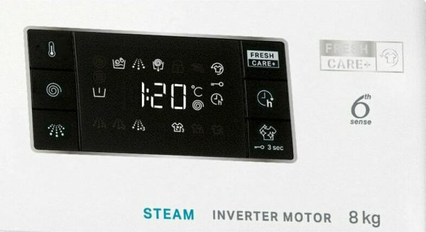 Whirlpool Πλυντήριο Ρούχων 8kg με Ατμό 1200 Στροφών FFB 8258 WV EE