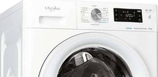 Whirlpool Πλυντήριο Ρούχων 8kg με Ατμό 1200 Στροφών FFB 8258 WV EE