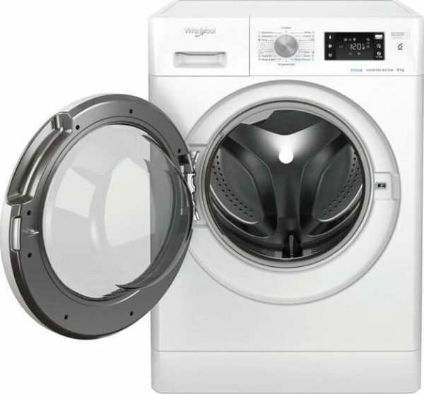 Whirlpool Πλυντήριο Ρούχων 8kg με Ατμό 1200 Στροφών FFB 8258 WV EE