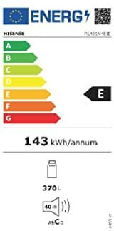 Hisense RL481N4BIE Ψυγείο Συντήρησης 370lt Total NoFrost Υ185.5xΠ59.5xΒ70εκ. Inox