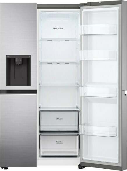 LG GSLV70PZTM Ψυγείο Ντουλάπα 635lt Total NoFrost Υ179xΠ91.3xΒ73.5εκ. Inox