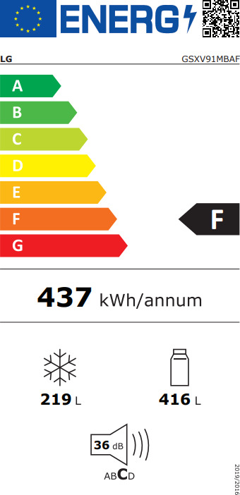 LG GSXV91MBAF Ψυγείο Ντουλάπα 635lt Total NoFrost Υ179xΠ91.3xΒ73.5εκ. Inox