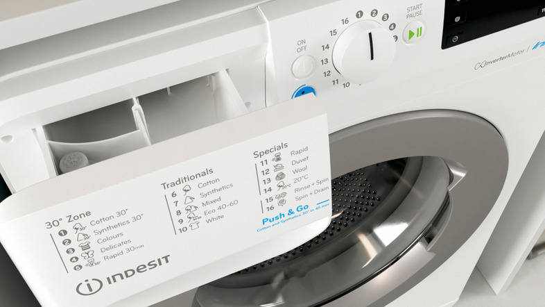 Indesit Πλυντήριο Ρούχων 8kg 1351 Στροφών BWE 81485X WS EE N