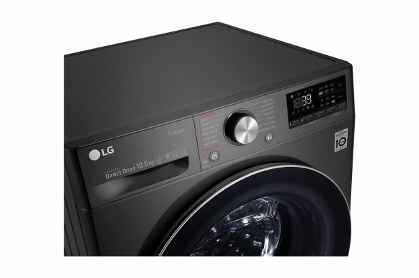 LG Πλυντήριο Ρούχων 10.5kg με Ατμό 1600 Στροφών Μαύρο F6WV710P2S