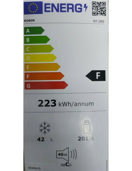 Robin RB-280 Retro Ψυγείο Δίπορτο 278lt Total NoFrost Υ157xΠ60xΒ70εκ. Μπλε