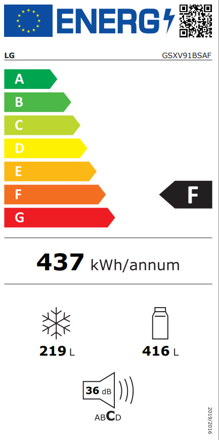 LG GSXV91BSAF Ψυγείο Ντουλάπα 635lt Total NoFrost Υ179xΠ91.3xΒ73.5εκ. Inox