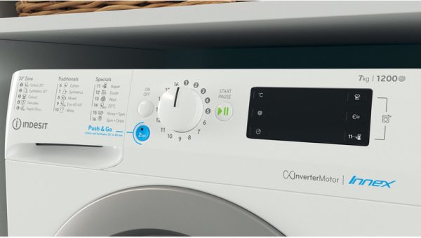 Indesit Πλυντήριο Ρούχων 7kg 1200 Στροφών BWE 71283X WS EE N F162447