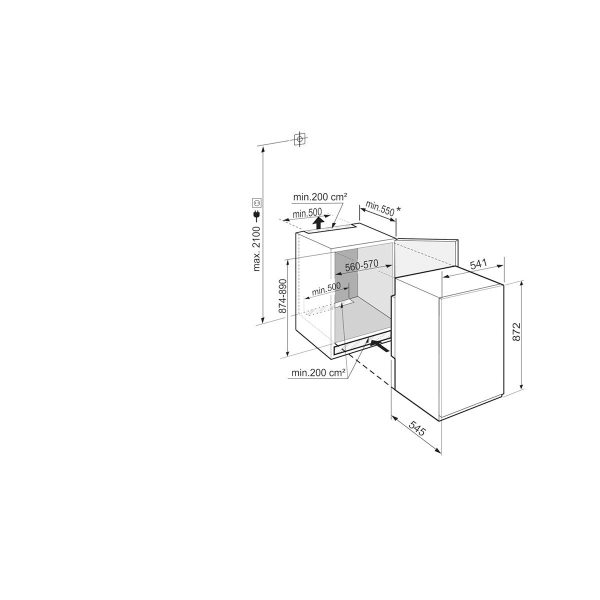 Liebherr IRSf 3901 Pure Εντοιχιζόμενο Mini Bar 118lt Υ89xΠ57xΒ55εκ. Λευκό