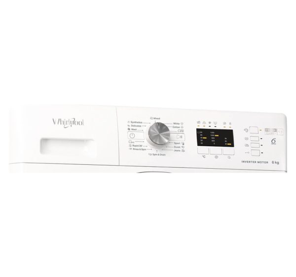 Whirlpool Πλυντήριο Ρούχων 6kg 1200 Στροφών FFL 6238 W EE 859991598310