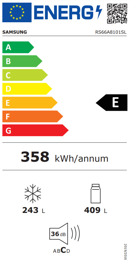 Samsung RS66A8101SL Ψυγείο Ντουλάπα 652lt Total NoFrost Υ178xΠ91.2xΒ71.6εκ. Inox