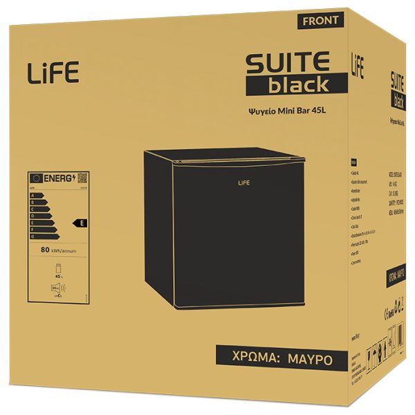 Life Suite Mini Bar 45lt Υ51xΠ45xΒ45εκ. Μαύρο