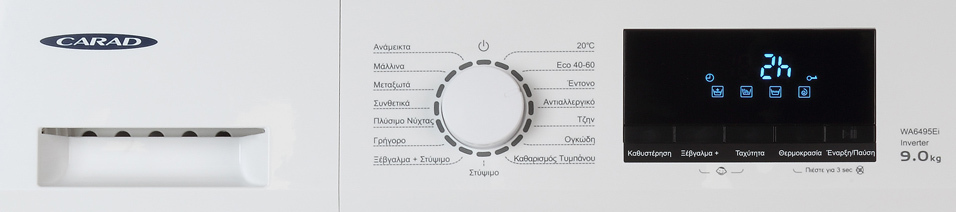 Carad Πλυντήριο Ρούχων 9kg 1400 Στροφών WA6495EI WA6495Ei