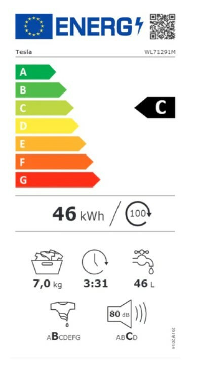 Tesla Πλυντήριο Ρούχων Άνω Φόρτωσης 7kg 1200 Στροφών WL71291M