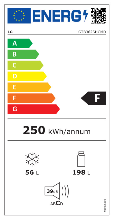 LG GTB362SHCMD Ψυγείο Δίπορτο 254lt Total NoFrost Υ166.5xΠ55.5xΒ62εκ. Λευκό