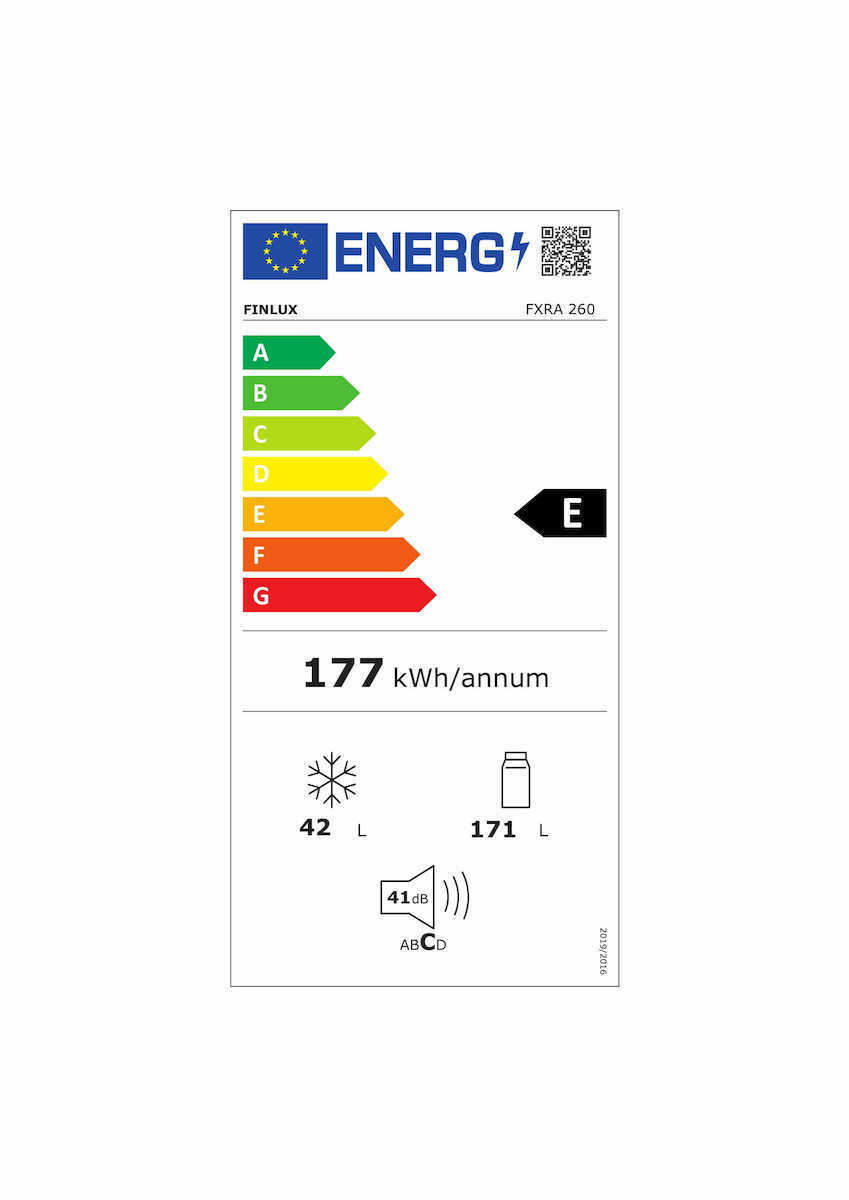 Finlux Fxra 260 Ψυγείο Δίπορτο 213lt Υ144xΠ54xΒ57εκ. Λευκό