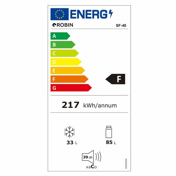 Robin SF-40 Ψυγείο Δίπορτο 118lt Υ114xΠ47xΒ50εκ. Λευκό