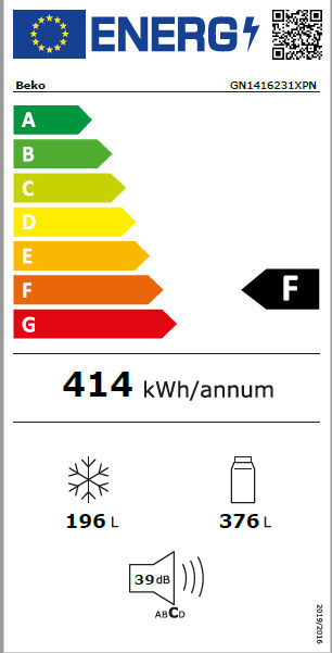 Beko GN1416231XPN Ψυγείο Ντουλάπα 572lt NoFrost Υ182xΠ90.8xΒ75εκ. Inox