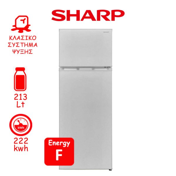 Sharp SJ-TB01ITXWF Ψυγείο Δίπορτο 213lt Υ144xΠ54xΒ57εκ. Λευκό