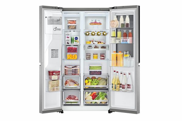 LG GSXV90MBAE Ψυγείο Ντουλάπα 635lt NoFrost Υ179xΠ91.3xΒ73.5εκ. Inox