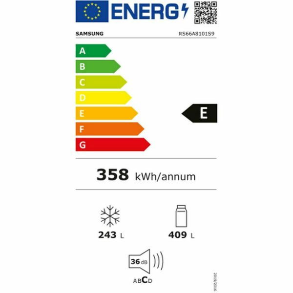 Samsung RS66A8101S9 Ψυγείο Ντουλάπα 652lt NoFrost Υ178xΠ91.2xΒ71.6εκ. Inox