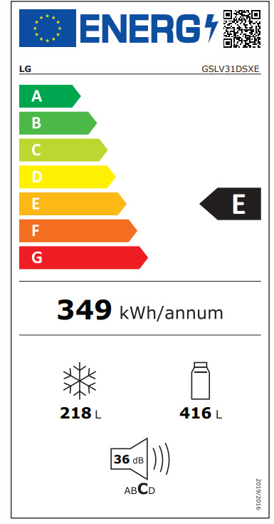 LG GSLV31DSXE Ψυγείο Ντουλάπα 634lt Total NoFrost Υ179xΠ91.3xΒ74.3εκ. Inox