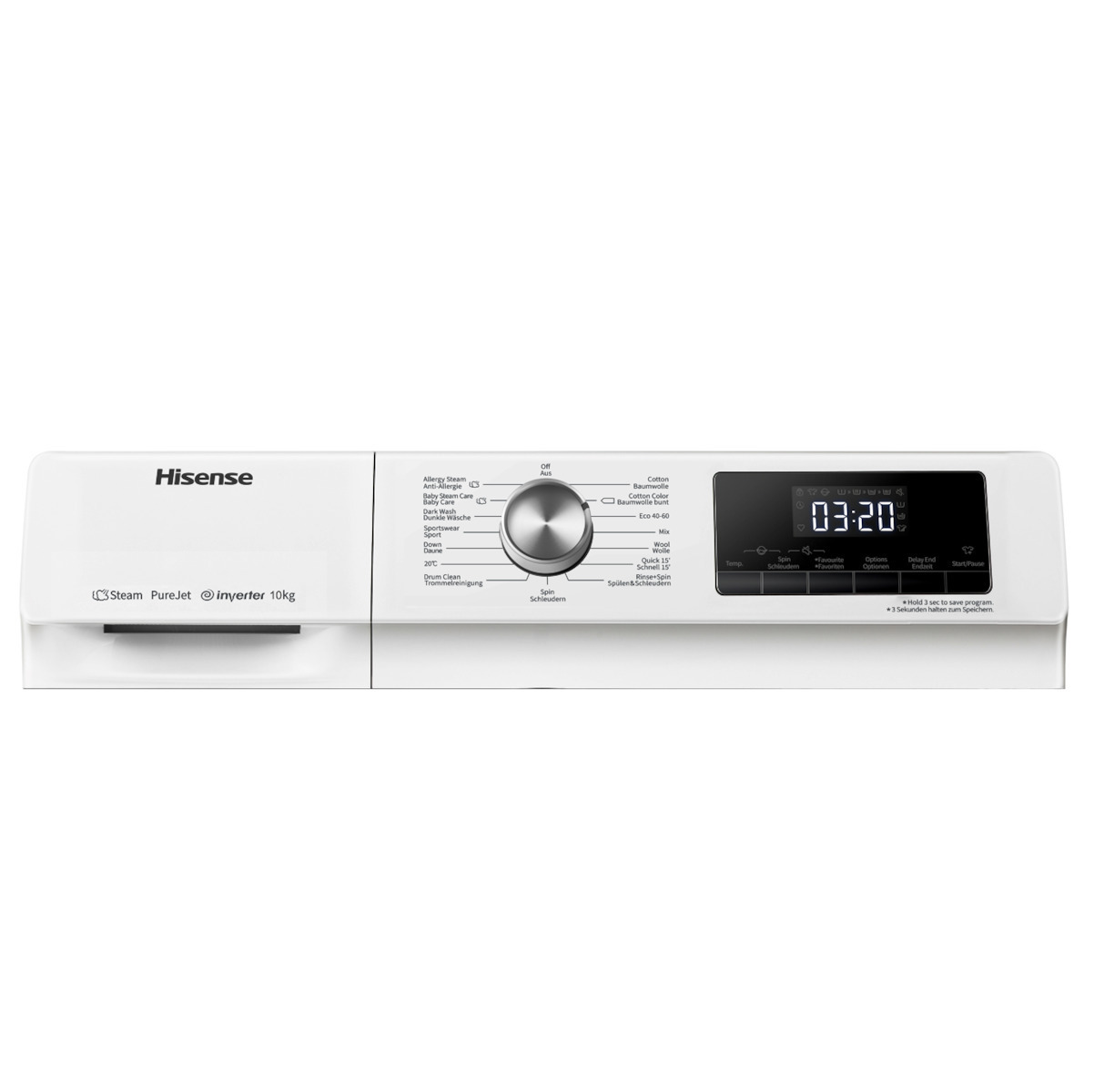 Hisense Πλυντήριο Ρούχων 10kg με Ατμό 1400 Στροφών WFQA1014 EVJM