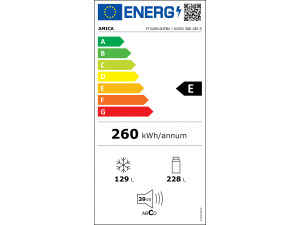 Amica FY3269.6DFBX Ψυγείο Ντουλάπα 357lt NoFrost Υ180.3xΠ65.4xΒ71.7εκ. Μαύρο