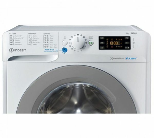 Indesit Πλυντήριο Ρούχων 8kg 1400 Στροφών BWE 81484X WS EE N F162155