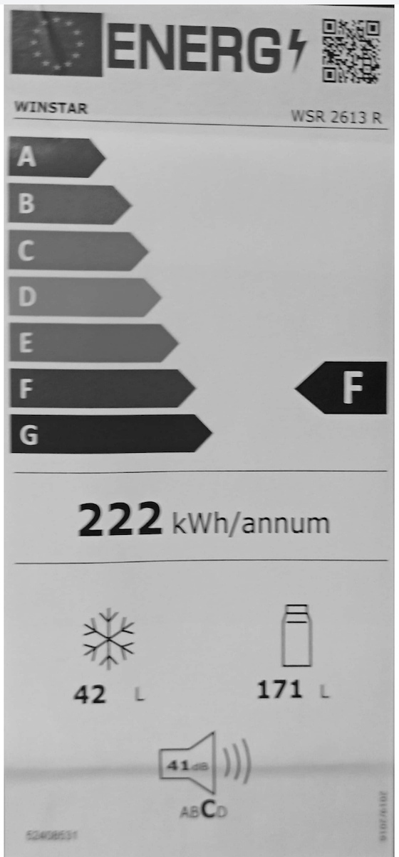 Winstar WSR 2613 R Ψυγείο Δίπορτο 213lt Υ144xΠ54xΒ57εκ. Κόκκινο