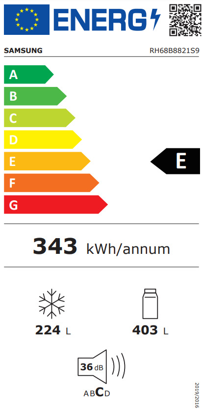 Samsung RH68B8821S9 Ψυγείο Ντουλάπα 627lt NoFrost Υ178xΠ91.2xΒ71.6εκ. Inox