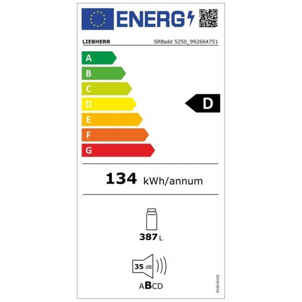 Liebherr SRBsdd 5250 Prime BioFresh Ψυγείο Συντήρησης 387lt Υ185.5xΠ59.7xΒ67.5εκ. Inox