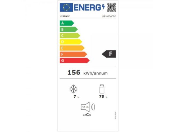 Hisense RR106D4CDF Mini Bar 82lt Υ86.7xΠ45.1xΒ48εκ. Inox