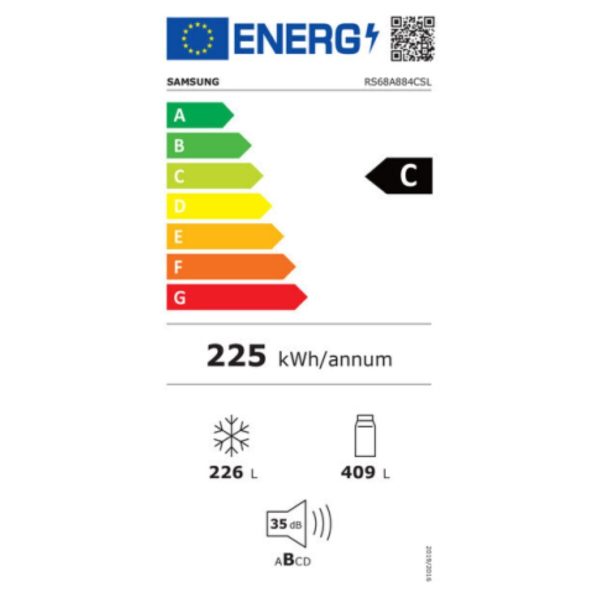 Samsung RS68A884CSL/EF Ψυγείο Ντουλάπα 632lt Total NoFrost Υ178xΠ91.2xΒ71.6εκ. Inox