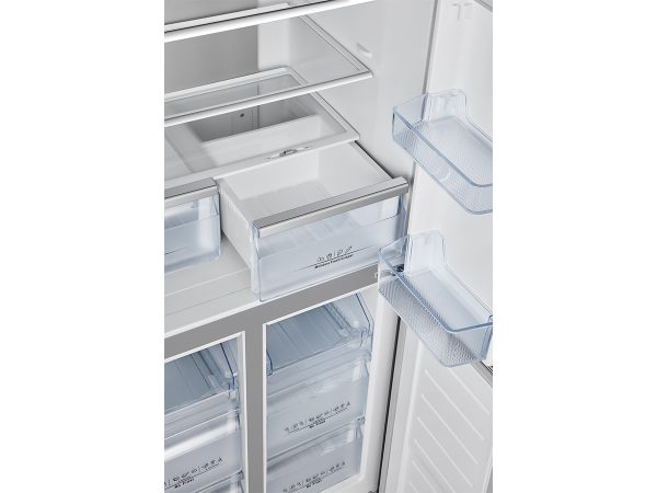 Hisense RQ563N4SI2 Ψυγείο Ντουλάπα 454lt Total NoFrost Υ181xΠ79.4xΒ70εκ. Inox