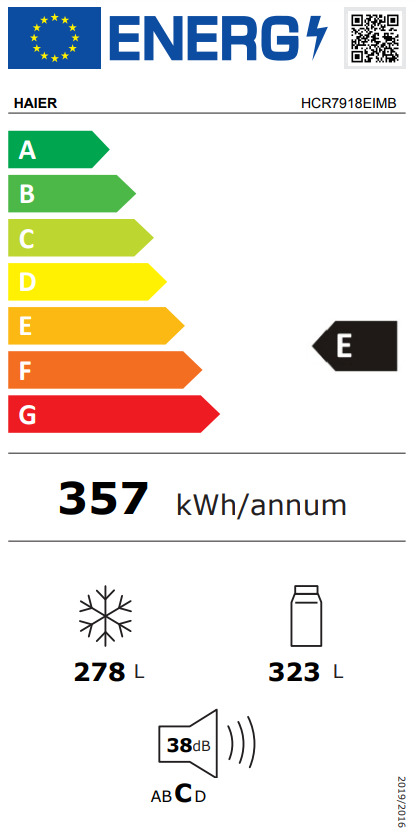 Haier HCR7918EIMB Ψυγείο Ντουλάπα 601lt NoFrost Υ177.5xΠ90.8xΒ75εκ. Γκρι