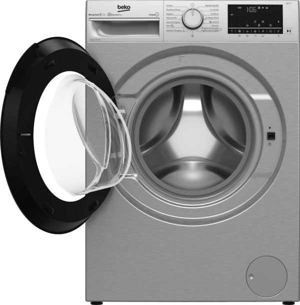 Beko B3WFT58220X Πλυντήριο Ρούχων 8kg με Ατμό 1200 Στροφών Γκρι