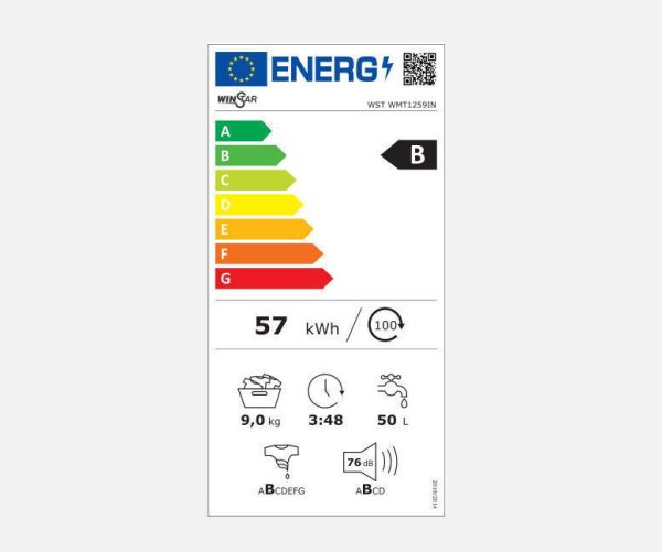 Winstar Πλυντήριο Ρούχων 9kg 1200 Στροφών WST WMT1259IN