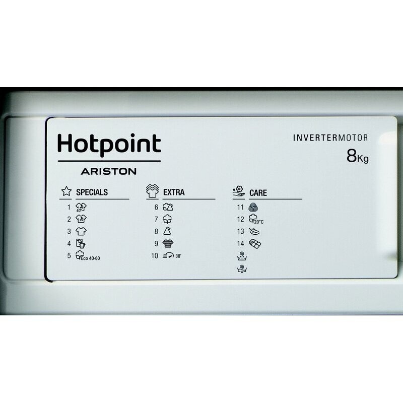 Hotpoint-Ariston Εντοιχιζόμενο Πλυντήριο Ρούχων 8kg 1400 Στροφών BI WMHG 81484 EU