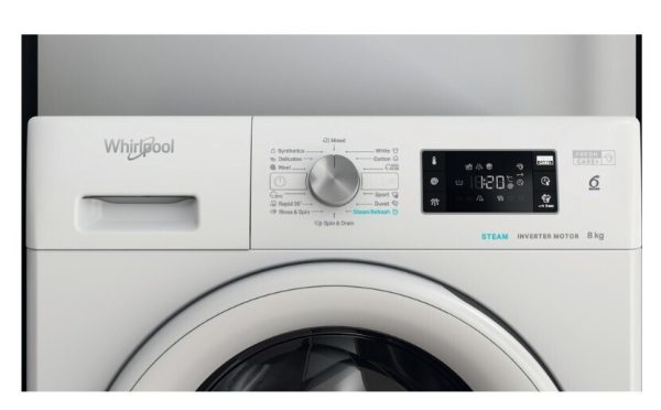 Whirlpool Πλυντήριο Ρούχων 8kg 1100 Στροφών FFB 8258 WV SP