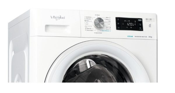 Whirlpool Πλυντήριο Ρούχων 8kg 1100 Στροφών FFB 8258 WV SP