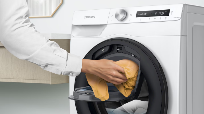 Samsung Πλυντήριο Ρούχων 9kg με Ατμό 1400 Στροφών Μαύρο WW90T554DAX/S7