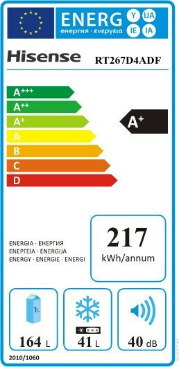 Hisense RT267D4ADF Ψυγείο Δίπορτο 206lt Υ143.4xΠ55xΒ54.2εκ. Inox