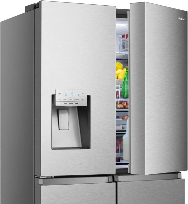 Hisense RQ760N4SASE Ψυγείο Ντουλάπα Total NoFrost Υ178.5xΠ91.4xΒ72.5εκ. Inox