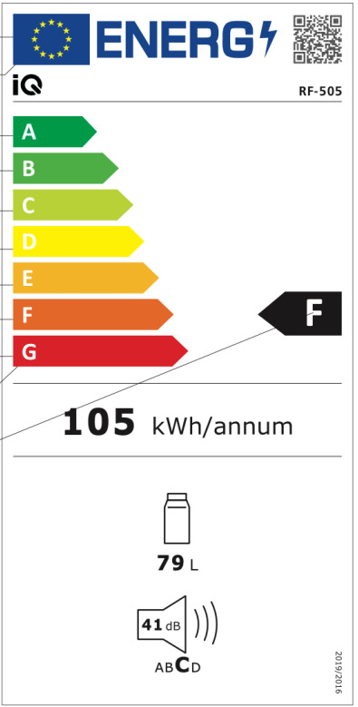 IQ RF-505 Mini Bar 79lt Υ84.5xΠ48xΒ44.5εκ. Μαύρο